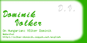 dominik volker business card