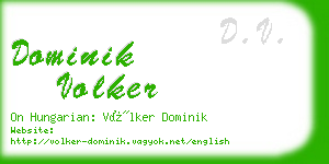 dominik volker business card